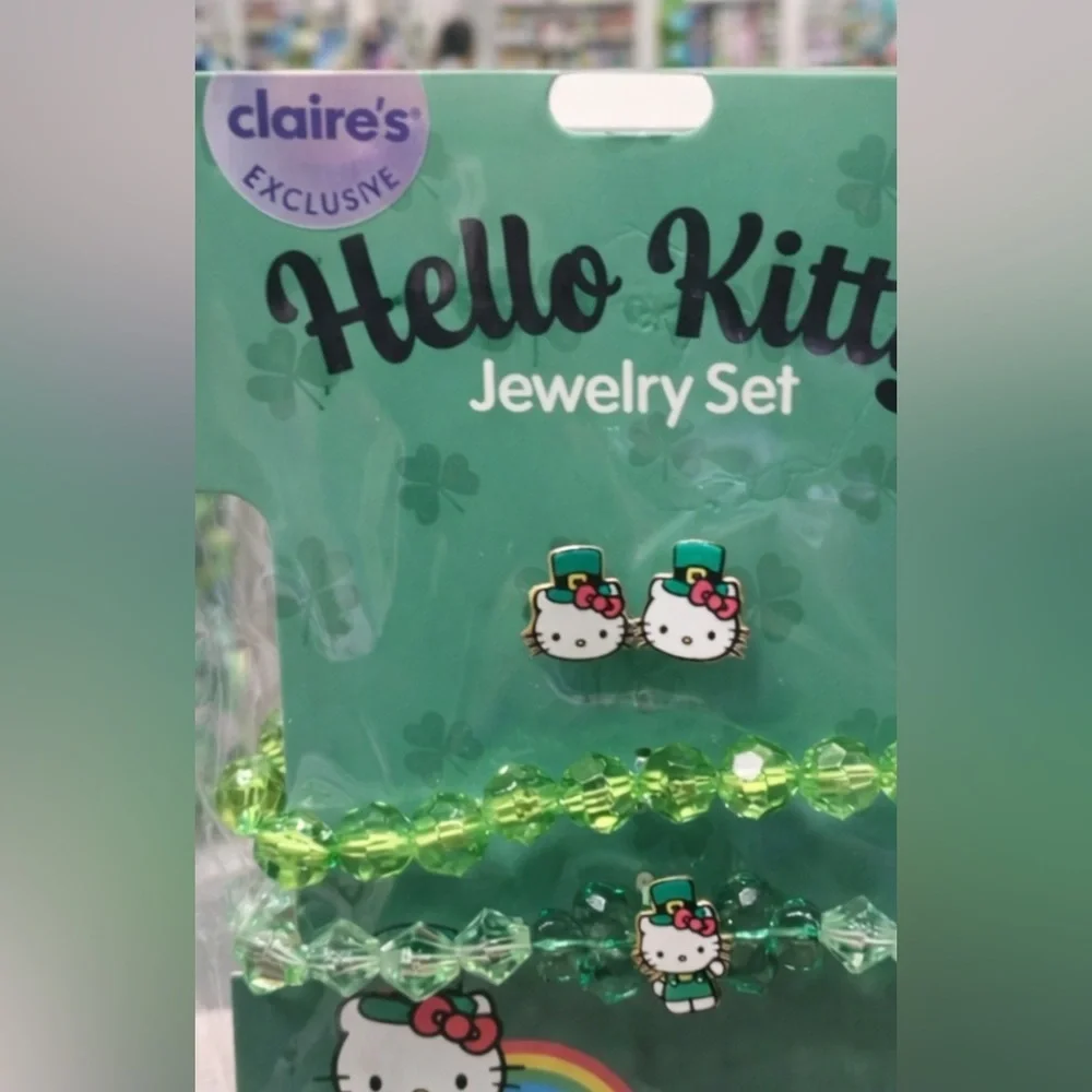 ☀️Hello Kitty St. Patrick’s Day Jewelry Set/Claire’s Exclusive.